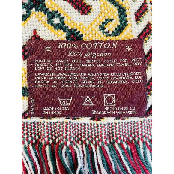 Vintage Christmas Tree Gifts Tapestry Throw Blanket Xmas 68 inch Goodwin Weaves - Picture 10 of 10